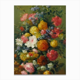 Statice Painting 1 Flower Canvas Print