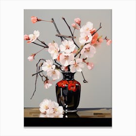 Bouquet Of Autumn Cherry Flowers, Autumn Florals Painting 1 Canvas Print