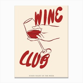 Red Wine Club Canvas Print