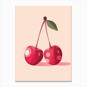 Cherry Illustration Canvas Print