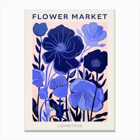 Blue Flower Market Poster Lisianthus 2 Canvas Print