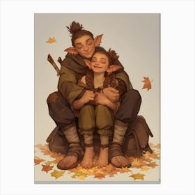 Autumn Goblin Couple Canvas Print