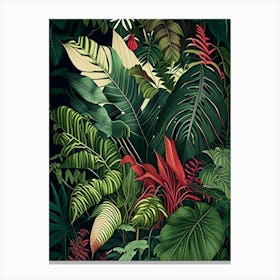 Jungle Foliage 12 Botanicals Canvas Print