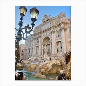 Trevi Fountain In Rome Canvas Print