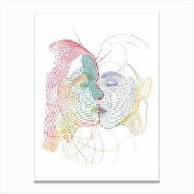 Simplicity Lines Woman Abstract Portraits 10 Canvas Print