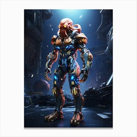 Octopus In Cyborg Body #2 Canvas Print