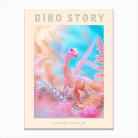 Pastel Toy Dinosaur In The Nature 1 Poster Canvas Print