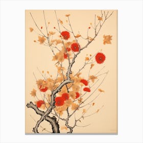 Akikusa Autumn Dandelion 3 Vintage Japanese Botanical Canvas Print