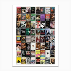 London Music Print - Retro Cassette Covers Canvas Print