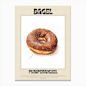 Pumpernickel Bagel 3 Canvas Print