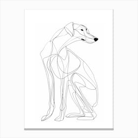 Dog animal lines art Canvas Print