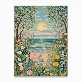 Floral Beach Canvas Print