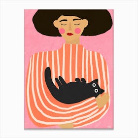Cat Cuddles Canvas Print
