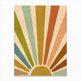 Retro Sunburst 1 Canvas Print