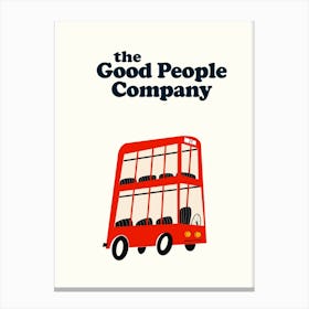The Good People Company Red Bus Canvas Print