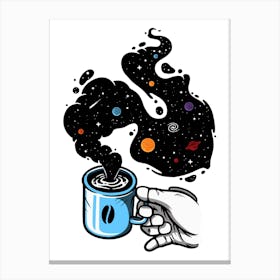 Space Coffee Canvas Print