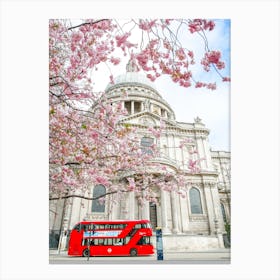 St Paul'S In Spring Canvas Print