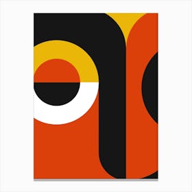 Bauhaus geometric retro poster, 60s poster Canvas Print