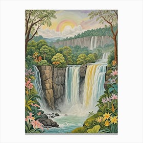 Waterfalls In The Jungle Canvas Print