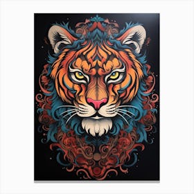 Tiger Art In Symbolism Style 2 Canvas Print