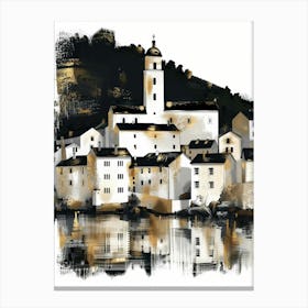 Town By The Water Canvas Print