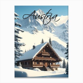 Austria Chalet in the Alps Canvas Print