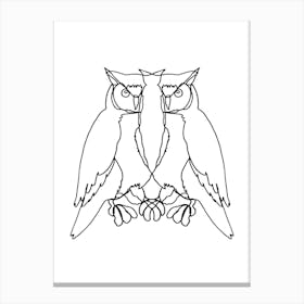 Owl Lines Canvas Print
