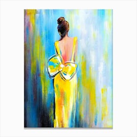 Woman In A Yellow Dress Canvas Print