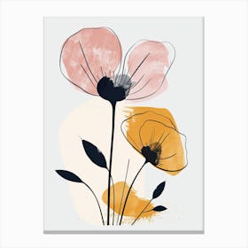 Paris Flower Market Boho Minimalist Style 1 Canvas Print