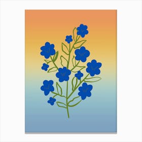 Blue Flowers 13 Canvas Print