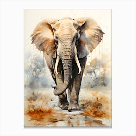 Graceful Titan Elephant Amongst The Trees Canvas Print