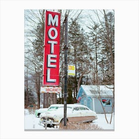Upstate New York Motel on Film Canvas Print