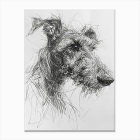  Redbone Dog Charcoal Line 1 Canvas Print