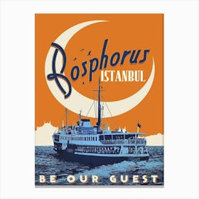 Bosporus Cruises, Istanbul, Turkey Canvas Print