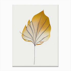 Marigold Leaf Abstract 3 Canvas Print