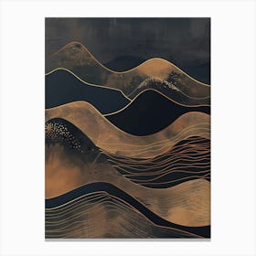 Abstract - Black And Gold Canvas Print