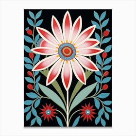 Flower Motif Painting Edelweiss 3 Canvas Print