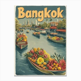 Aihrgdesign A Classic 1960s Travel Poster For Bangkok 1 Canvas Print