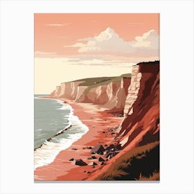 Jurassic Coast England 1 Hiking Trail Landscape Canvas Print