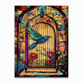 Bird In Cage 1 Canvas Print