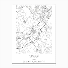 Shisui,Japan Minimalist Map Toile