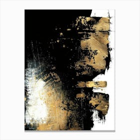 Abstract Black And Gold Painting 110 Canvas Print