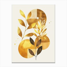 Gold Abstract Painting Canvas Print