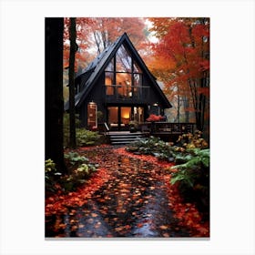 Autumn House In The Woods 1 Canvas Print