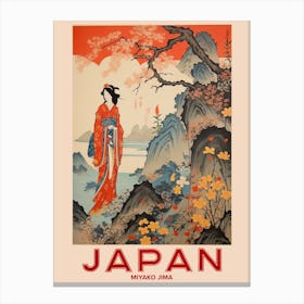 Miyako Jima, Visit Japan Vintage Travel Art 1 Canvas Print