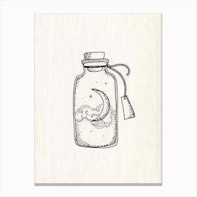 Bottle And The Moon Canvas Print