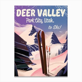 Deer Valley Park, California To Ski Canvas Print