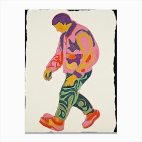 Walking Man'' Canvas Print