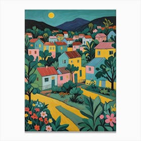 Colourful Village Canvas Print