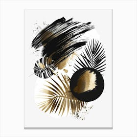 Black And Gold Abstract Painting 6 Canvas Print